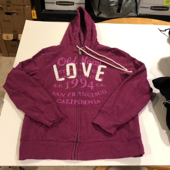 OLD NAVY Women’s Pink Zip Up Hoodie Size Medium - Picture 2 of 5